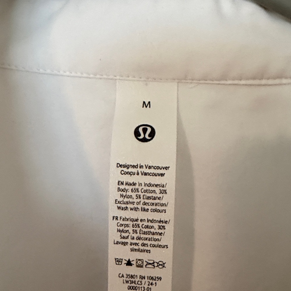 lululemon athletica womens White Button-Down Shirt - Picture 2 of 5